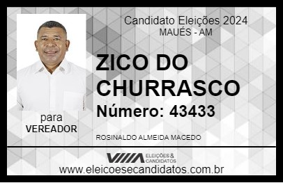 Candidato ZICO DO CHURRASCO 2024 - MAUÉS - Eleições