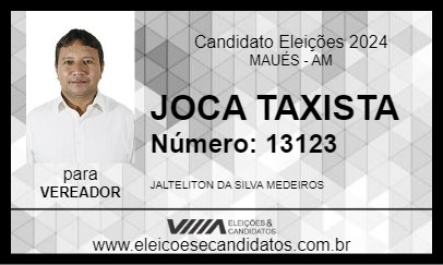 Candidato JOCA TAXISTA 2024 - MAUÉS - Eleições