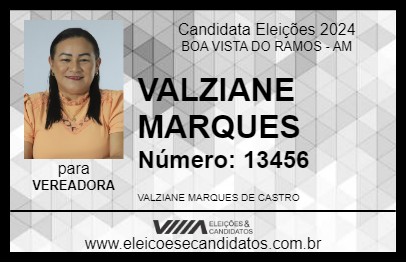 Candidato VALZIANE MARQUES 2024 - BOA VISTA DO RAMOS - Eleições