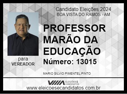 Candidato PROFESSOR MARÃO DA EDUCAÇÃO 2024 - BOA VISTA DO RAMOS - Eleições