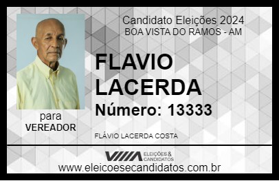 Candidato FLAVIO LACERDA 2024 - BOA VISTA DO RAMOS - Eleições