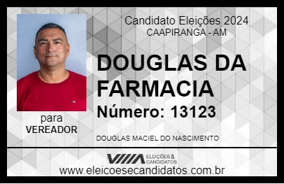 Candidato DOUGLAS DA FARMACIA 2024 - CAAPIRANGA - Eleições