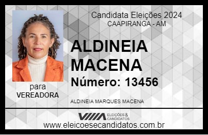 Candidato ALDINEIA MACENA 2024 - CAAPIRANGA - Eleições