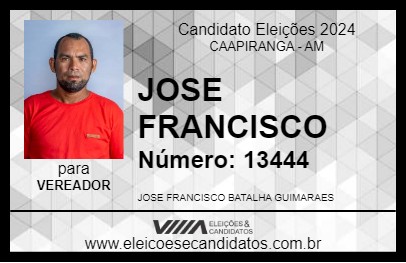 Candidato JOSE FRANCISCO 2024 - CAAPIRANGA - Eleições