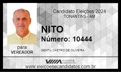 Candidato NITO 2024 - TONANTINS - Eleições