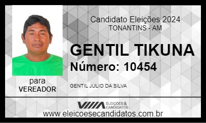 Candidato GENTIL TIKUNA 2024 - TONANTINS - Eleições