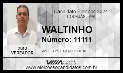 Candidato WALTINHO 2024 - CODAJÁS - Eleições