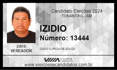 Candidato IZIDIO 2024 - TONANTINS - Eleições