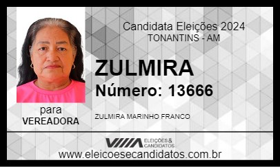 Candidato ZULMIRA 2024 - TONANTINS - Eleições