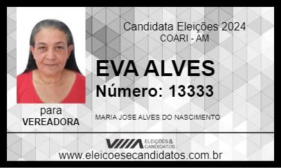 Candidato EVA ALVES 2024 - COARI - Eleições