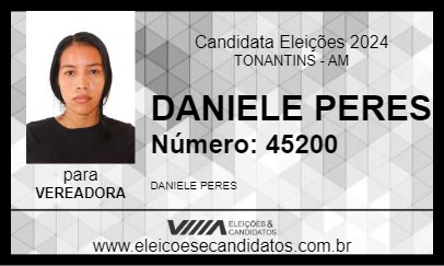 Candidato DANIELE PERES 2024 - TONANTINS - Eleições