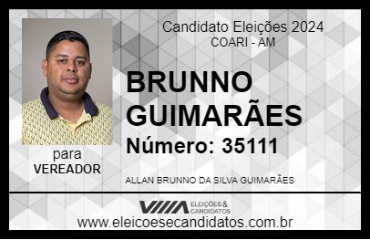 Candidato BRUNNO GUIMARÃES 2024 - COARI - Eleições