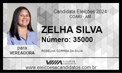 Candidato ZELHA SILVA 2024 - COARI - Eleições