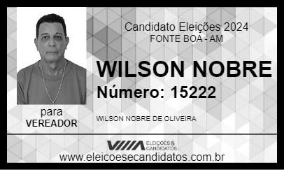 Candidato WILSON NOBRE 2024 - FONTE BOA - Eleições