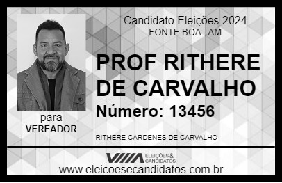 Candidato PROF RITHERE DE CARVALHO 2024 - FONTE BOA - Eleições