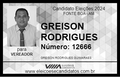 Candidato GREISON RODRIGUES 2024 - FONTE BOA - Eleições