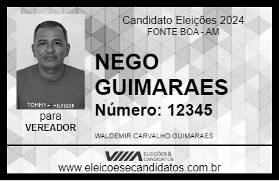 Candidato NEGO GUIMARAES 2024 - FONTE BOA - Eleições