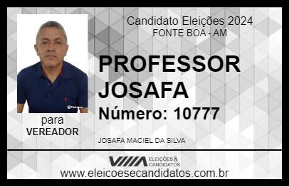 Candidato PROFESSOR JOSAFA 2024 - FONTE BOA - Eleições