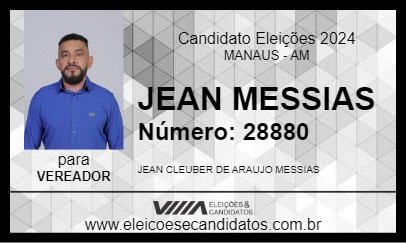 Candidato JEAN MESSIAS 2024 - MANAUS - Eleições