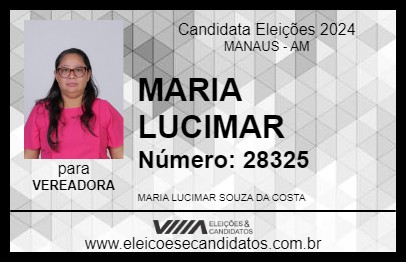 Candidato MARIA LUCIMAR 2024 - MANAUS - Eleições