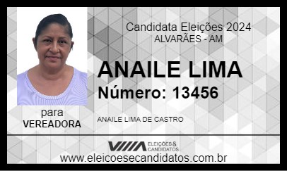 Candidato ANAILE LIMA 2024 - ALVARÃES - Eleições