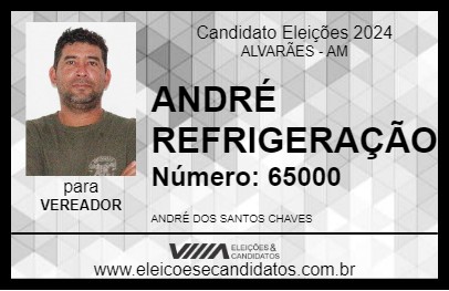 Candidato ANDRÉ REFRIGERAÇÃO 2024 - ALVARÃES - Eleições