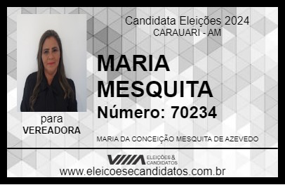 Candidato MARIA MESQUITA 2024 - CARAUARI - Eleições