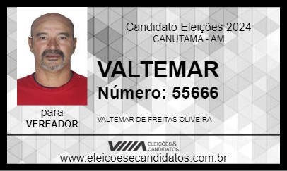 Candidato VALTEMAR 2024 - CANUTAMA - Eleições