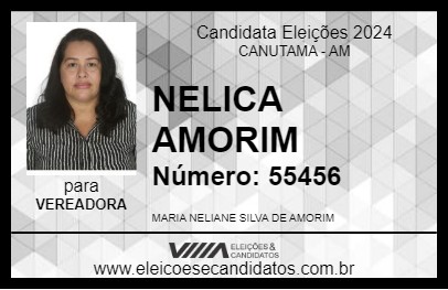 Candidato NELICA AMORIM 2024 - CANUTAMA - Eleições