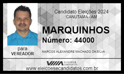 Candidato MARQUINHOS 2024 - CANUTAMA - Eleições