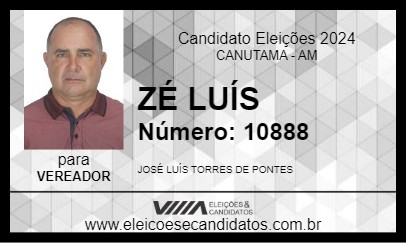 Candidato ZÉ LUÍS 2024 - CANUTAMA - Eleições