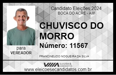 Candidato CHUVISCO DO MORRO 2024 - BOCA DO ACRE - Eleições