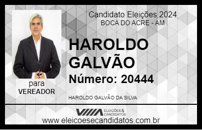 Candidato HAROLDO GALVÃO 2024 - BOCA DO ACRE - Eleições