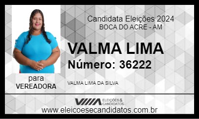 Candidato VALMA LIMA 2024 - BOCA DO ACRE - Eleições