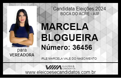 Candidato MARCELA BLOGUEIRA 2024 - BOCA DO ACRE - Eleições