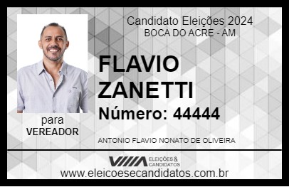 Candidato FLAVIO ZANETTI 2024 - BOCA DO ACRE - Eleições