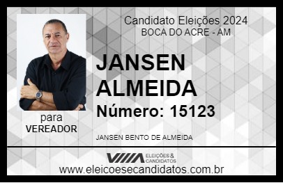 Candidato JANSEN ALMEIDA 2024 - BOCA DO ACRE - Eleições