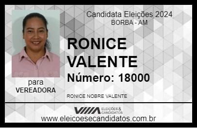 Candidato RONICE VALENTE 2024 - BORBA - Eleições