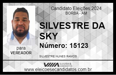 Candidato SILVESTRE DA SKY 2024 - BORBA - Eleições