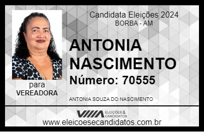 Candidato ANTONIA NASCIMENTO 2024 - BORBA - Eleições