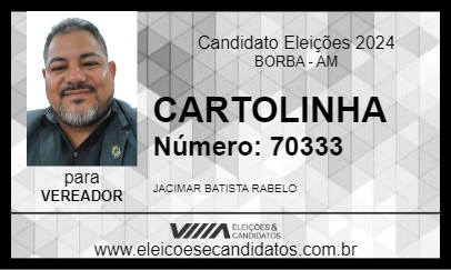 Candidato CARTOLINHA 2024 - BORBA - Eleições