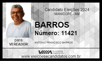 Candidato BARROS 2024 - MANICORÉ - Eleições