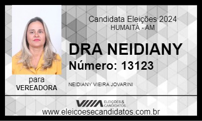 Candidato DRA NEIDIANY 2024 - HUMAITÁ - Eleições