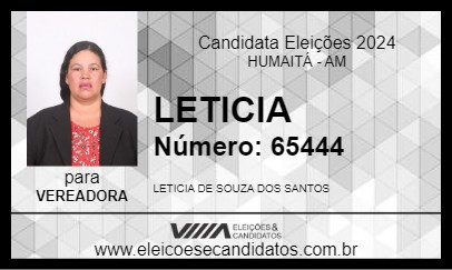 Candidato LETICIA 2024 - HUMAITÁ - Eleições