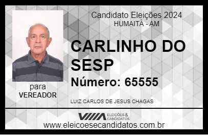 Candidato CARLINHO DO SESP 2024 - HUMAITÁ - Eleições