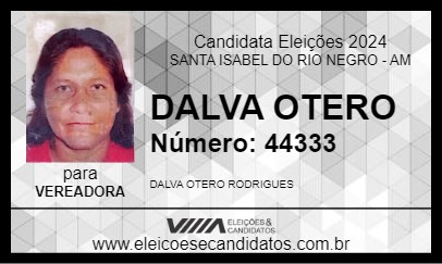 Candidato DALVA OTERO 2024 - SANTA ISABEL DO RIO NEGRO - Eleições