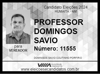 Candidato PROFESSOR DOMINGOS SAVIO 2024 - HUMAITÁ - Eleições