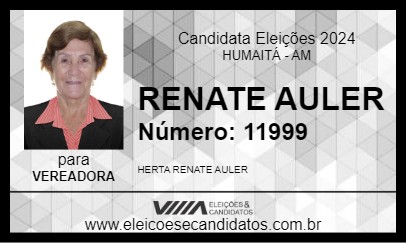 Candidato RENATE AULER 2024 - HUMAITÁ - Eleições