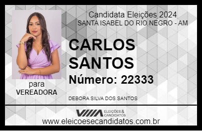 Candidato DEBORA SANTOS 2024 - SANTA ISABEL DO RIO NEGRO - Eleições