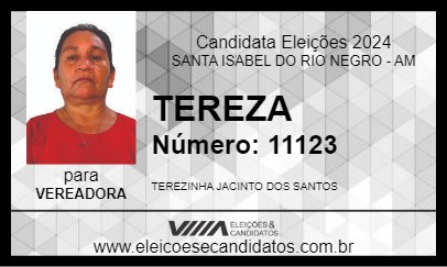 Candidato TEREZA 2024 - SANTA ISABEL DO RIO NEGRO - Eleições